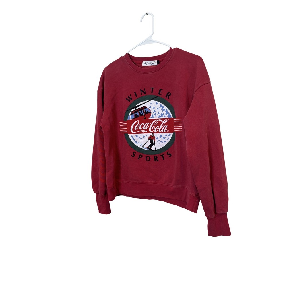 The Laundry Room Sweatshirt Womens Small Red Coca-Cola Winter Sports Graphic